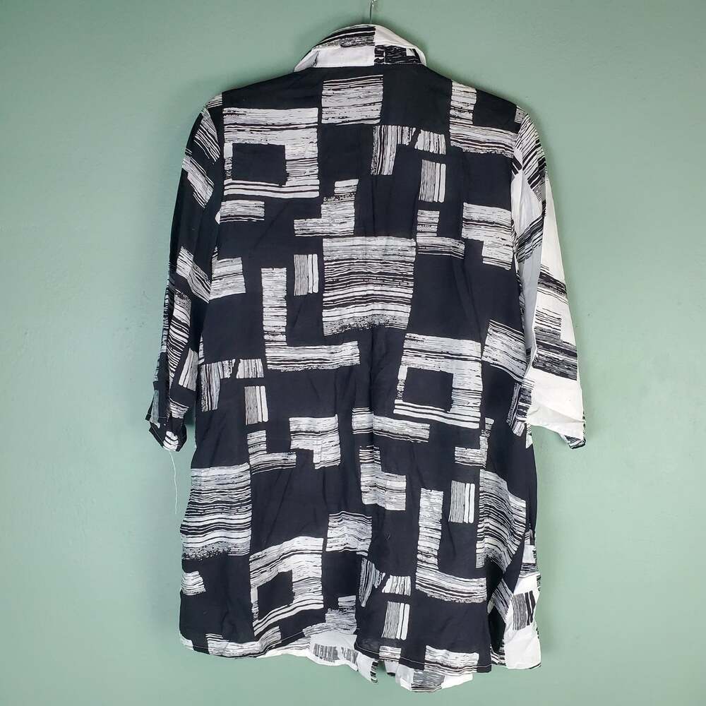 Yushi Ruched Collar Button Front Jacket Size Large - Picture 2 of 6
